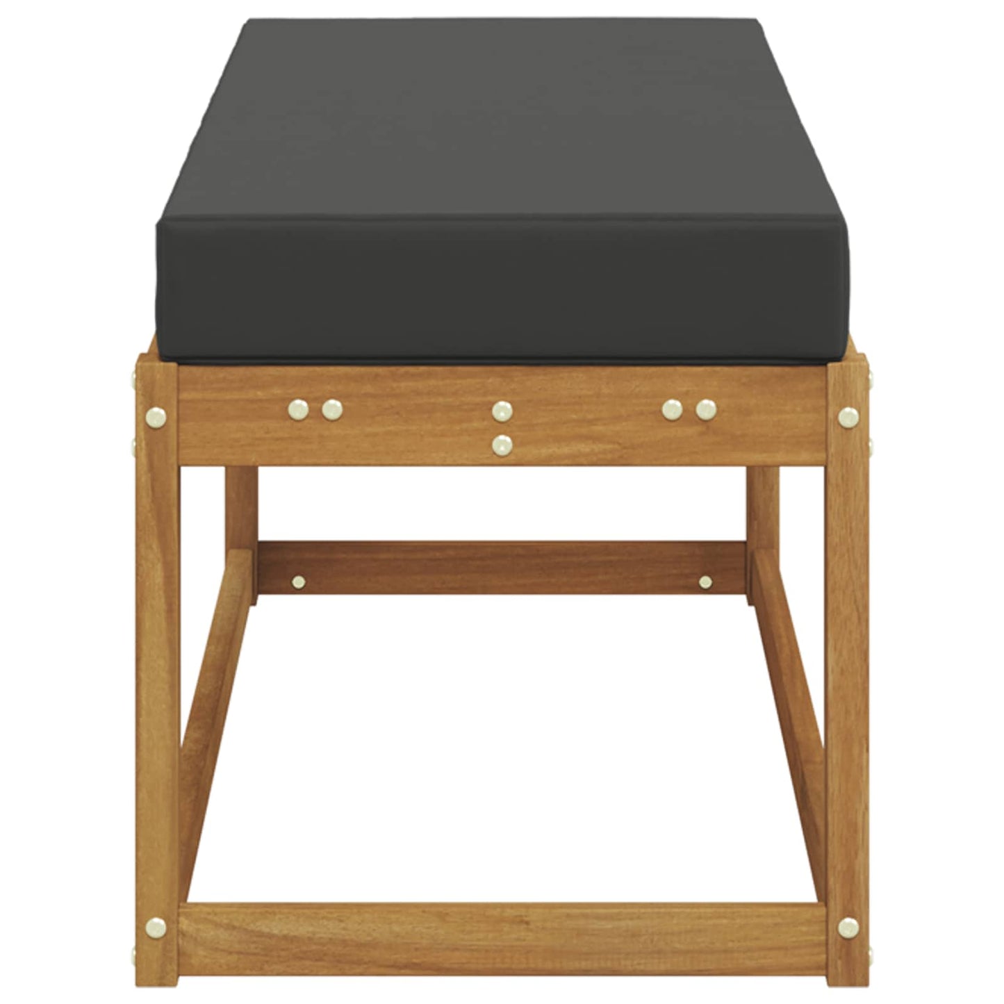 Panca da giardino Naturale e Antracite 115 x 43 x 45 cm | homemem39