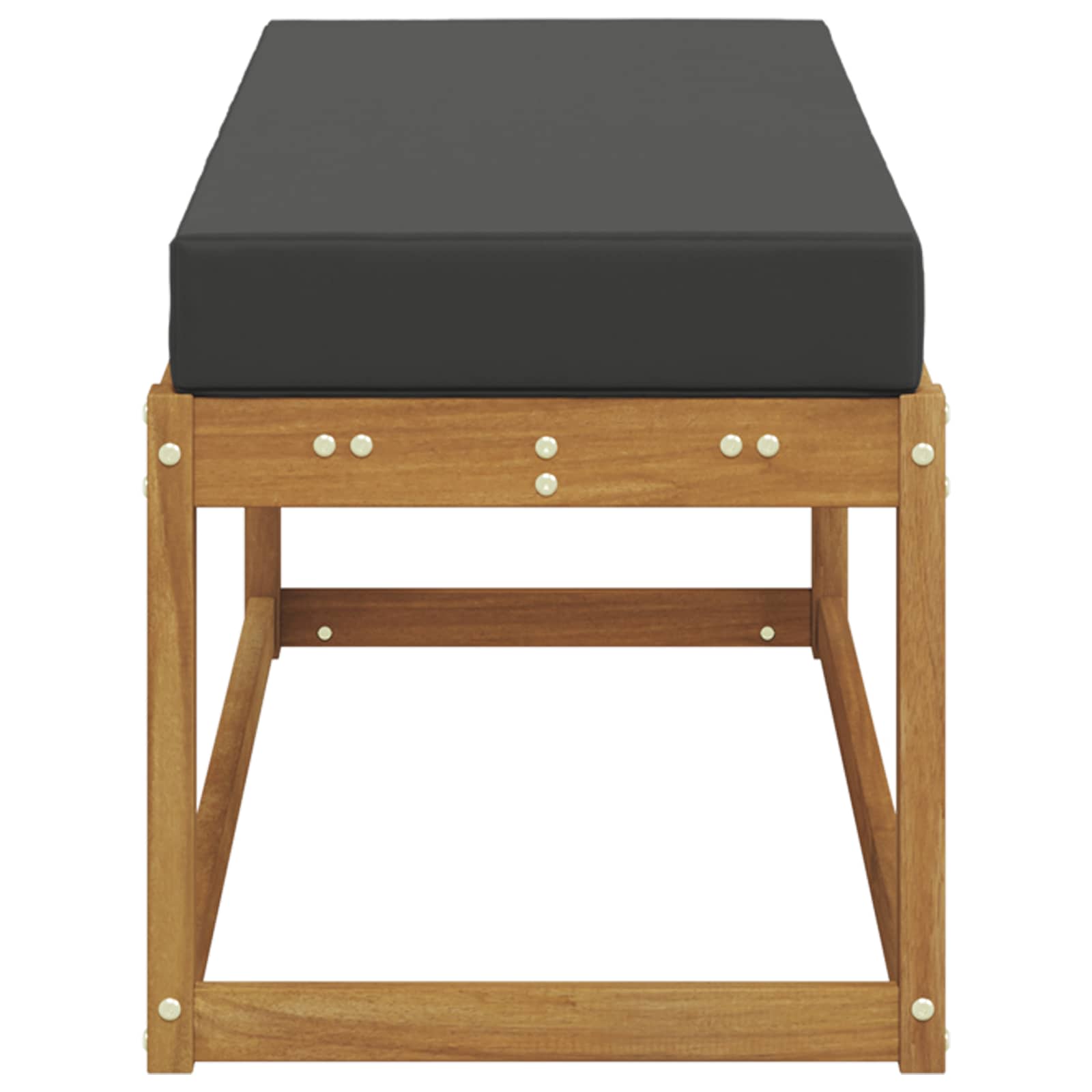 Panca da giardino Naturale e Antracite 115 x 43 x 45 cm | homemem39
