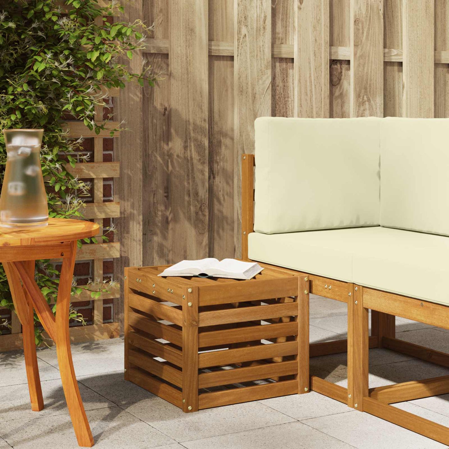 Panca da esterno Naturale 43 x 43 x 37 cm | homemem39