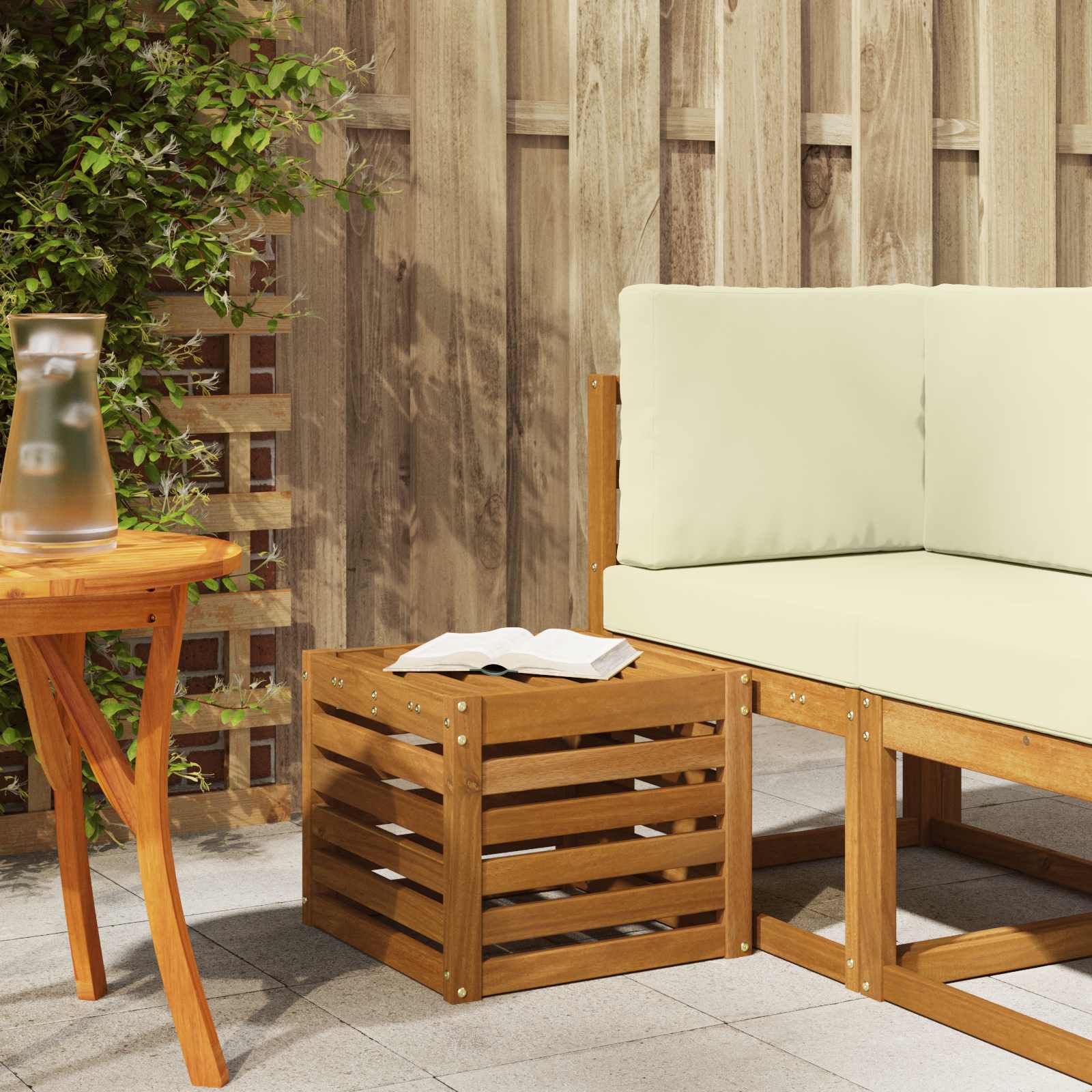 Panca da esterno Naturale 43 x 43 x 37 cm | homemem39