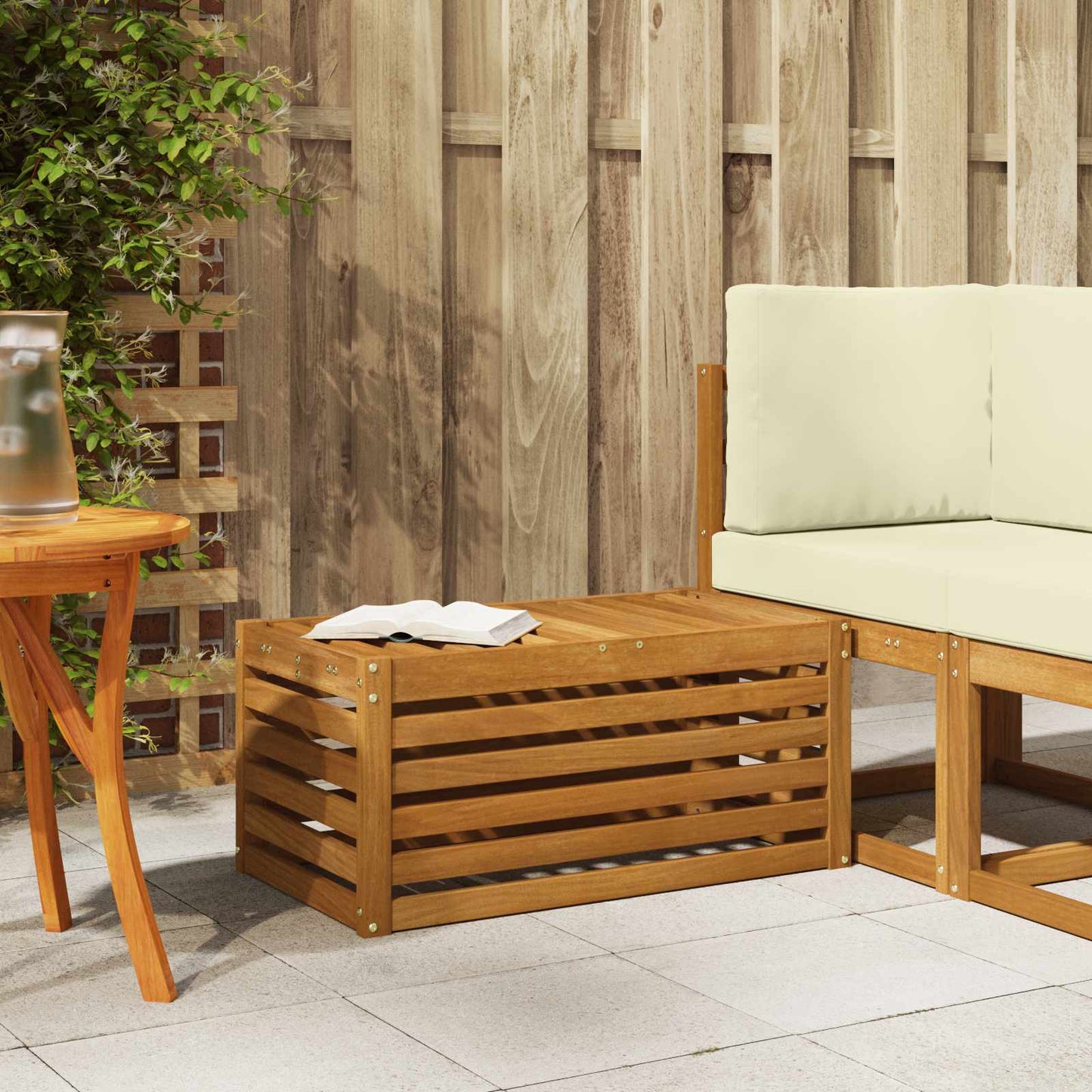 Panca da esterno Naturale 79 x 43 x 37 cm