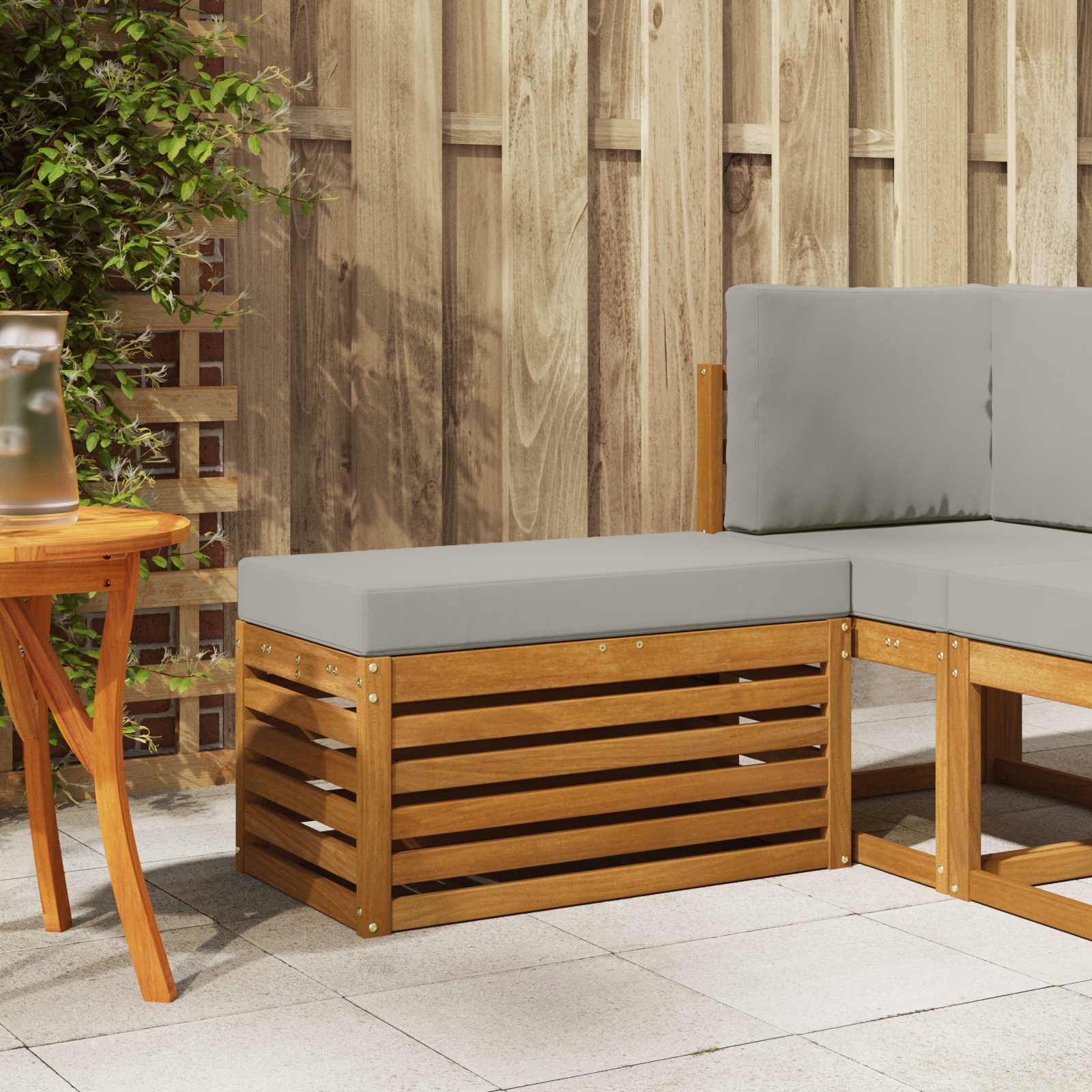 Panca da esterno Legno di Acacia Massello Naturale | homemem39