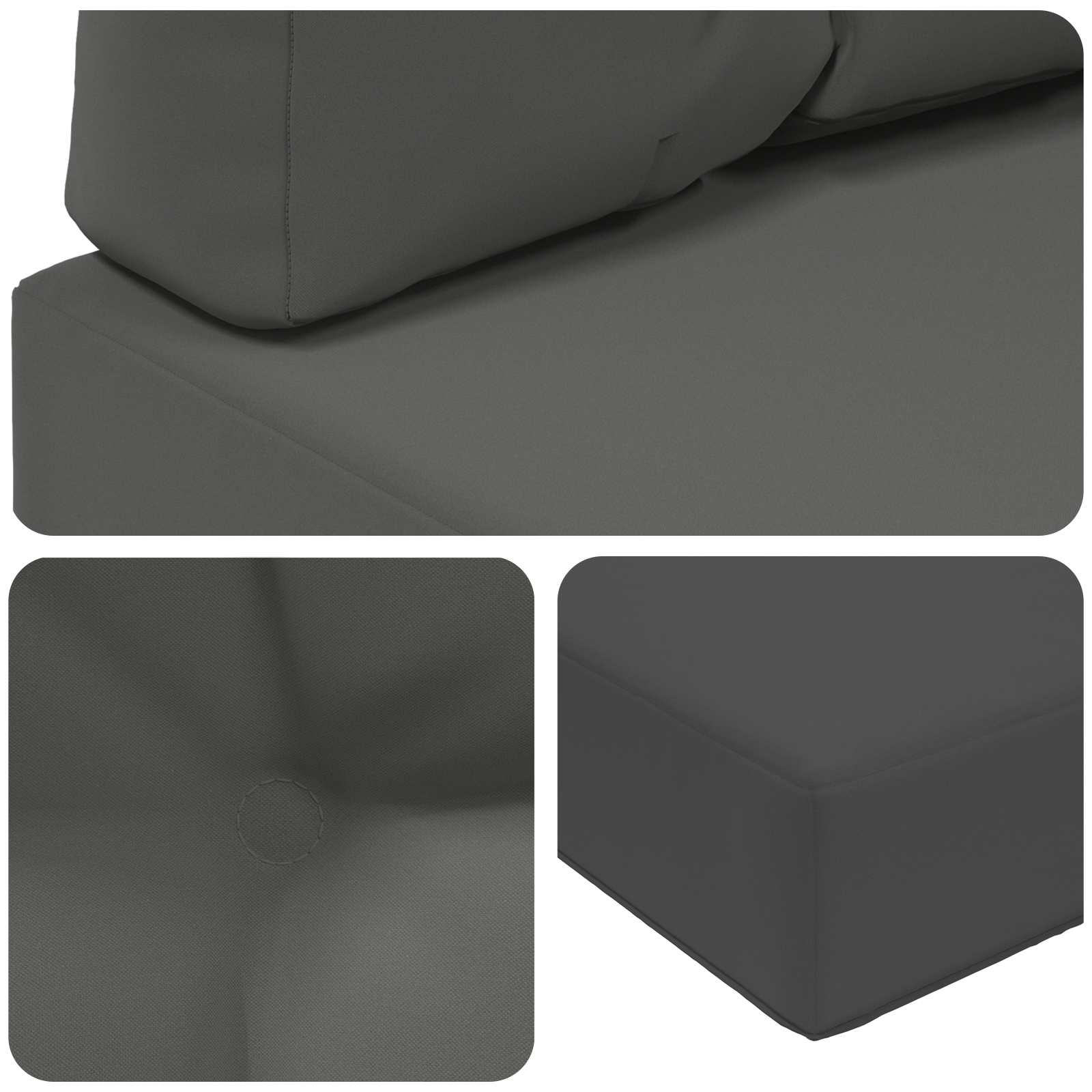 Cuscino per divano da esterno 2 pcs Antracite Poliestere | homemem39