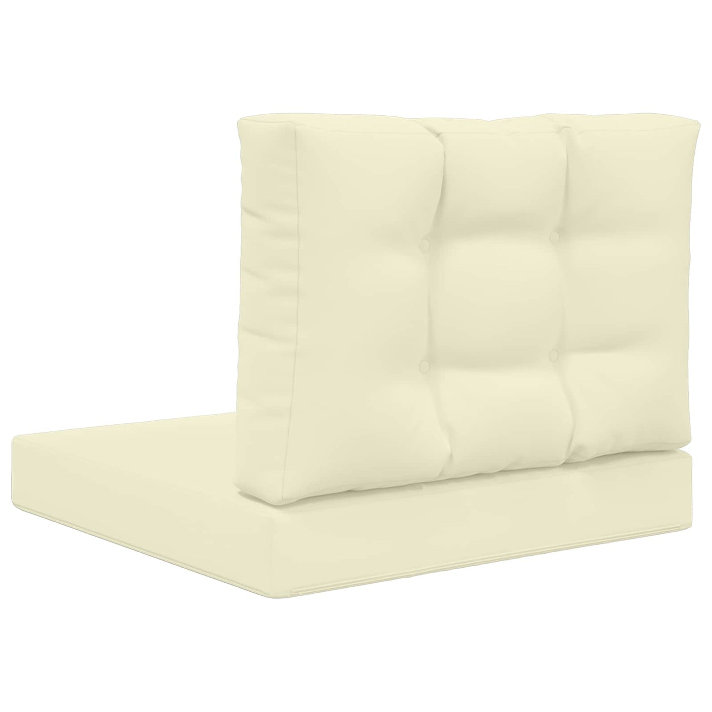 Cuscino per divano da esterno 2 pcs Crema Poliestere