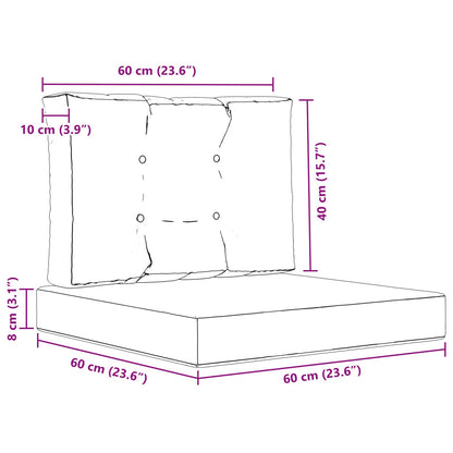Cuscino per divano da esterno 2 pcs Crema Poliestere | homemem39