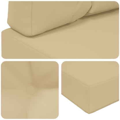 Cuscino per divano da esterno 2 pcs Beige Poliestere | homemem39
