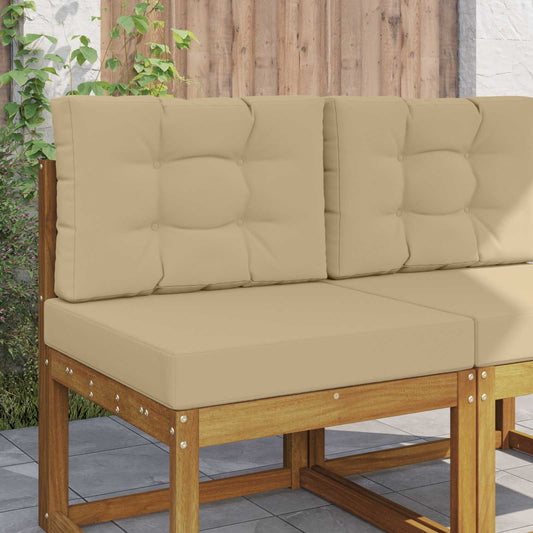 Cuscino per divano da esterno 2 pcs Beige Poliestere