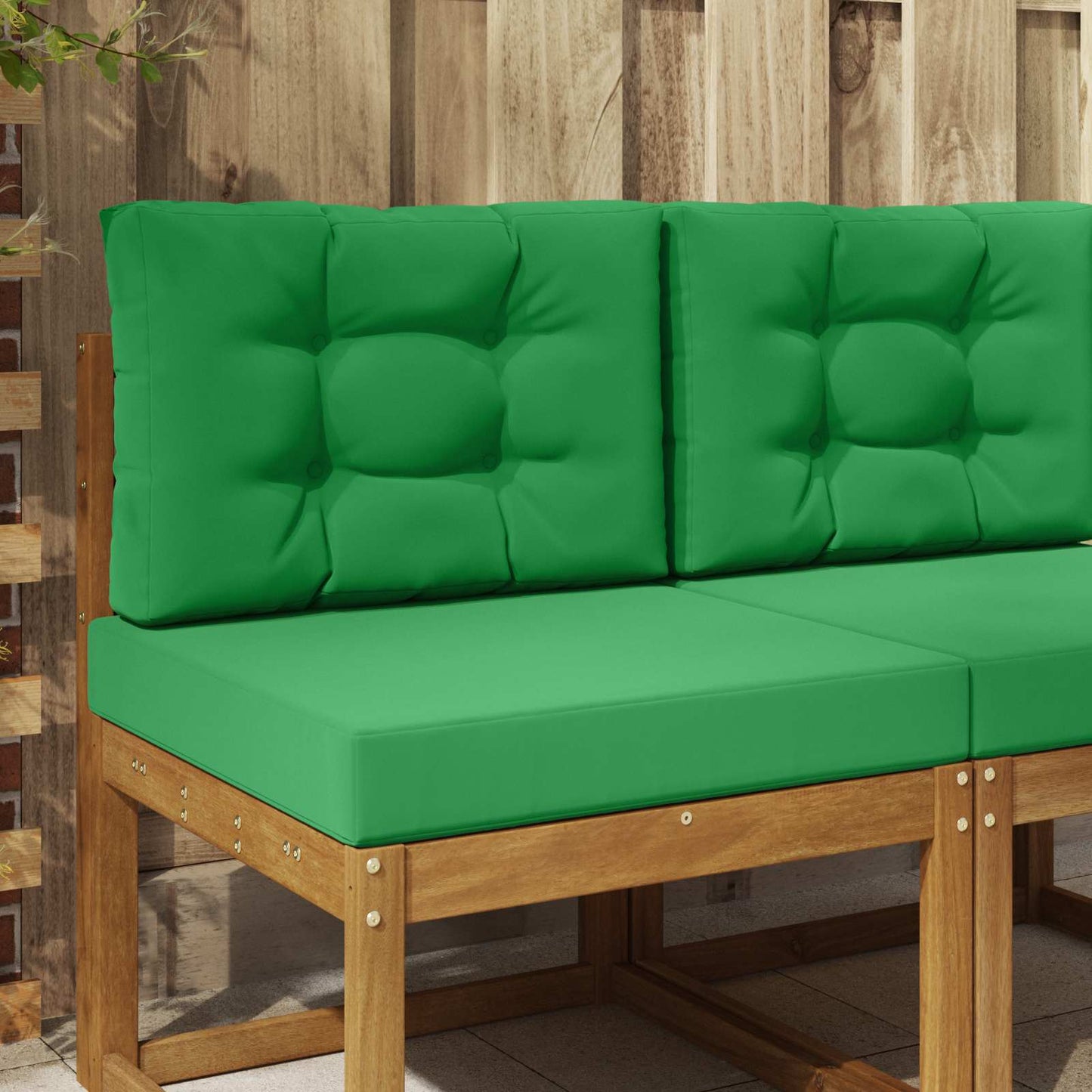 Cuscino per divano da esterno 2 pcs Verde Poliestere