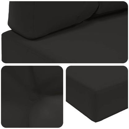 Cuscino per divano da esterno 2 pcs Nero Poliestere