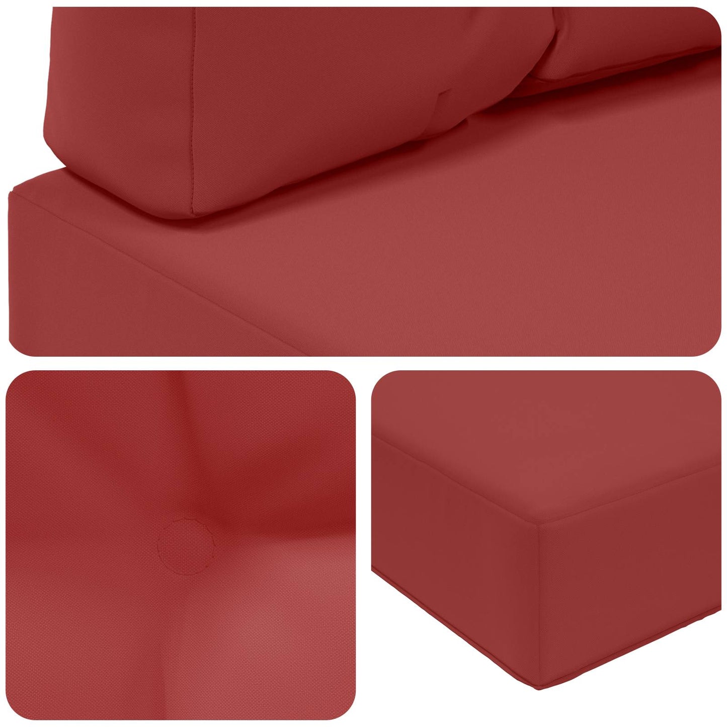 Cuscino per divano da esterno 2 pcs Rosso vino Poliestere