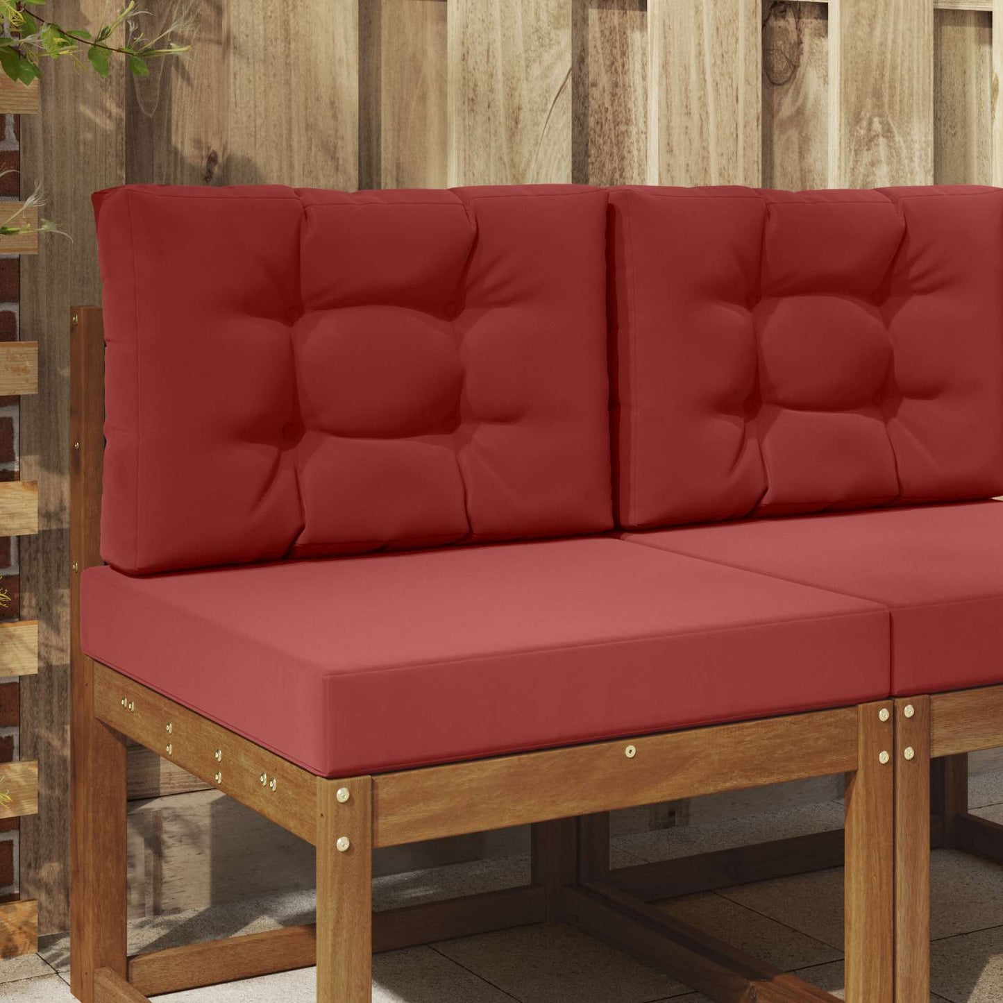 Cuscino per divano da esterno 2 pcs Rosso vino Poliestere