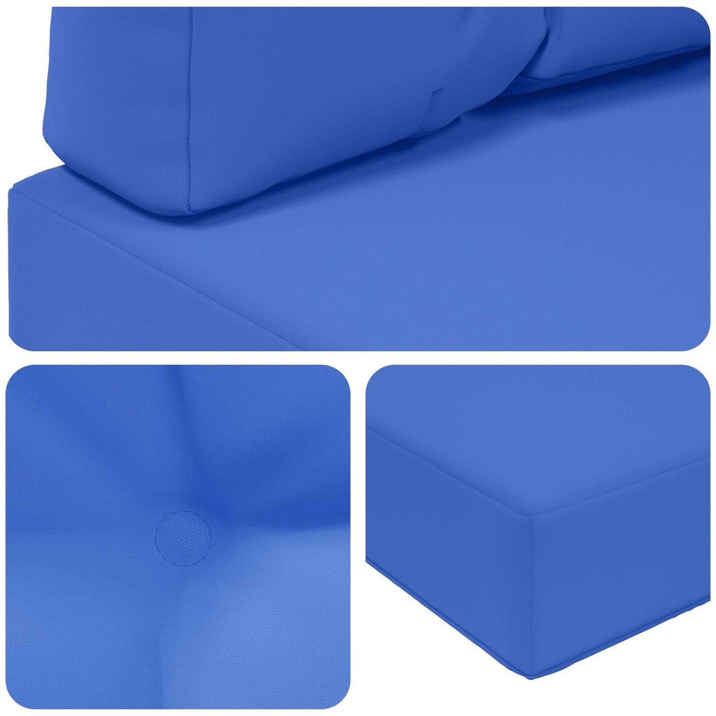 Cuscino per divano da esterno 2 pcs Blu Reale Poliestere