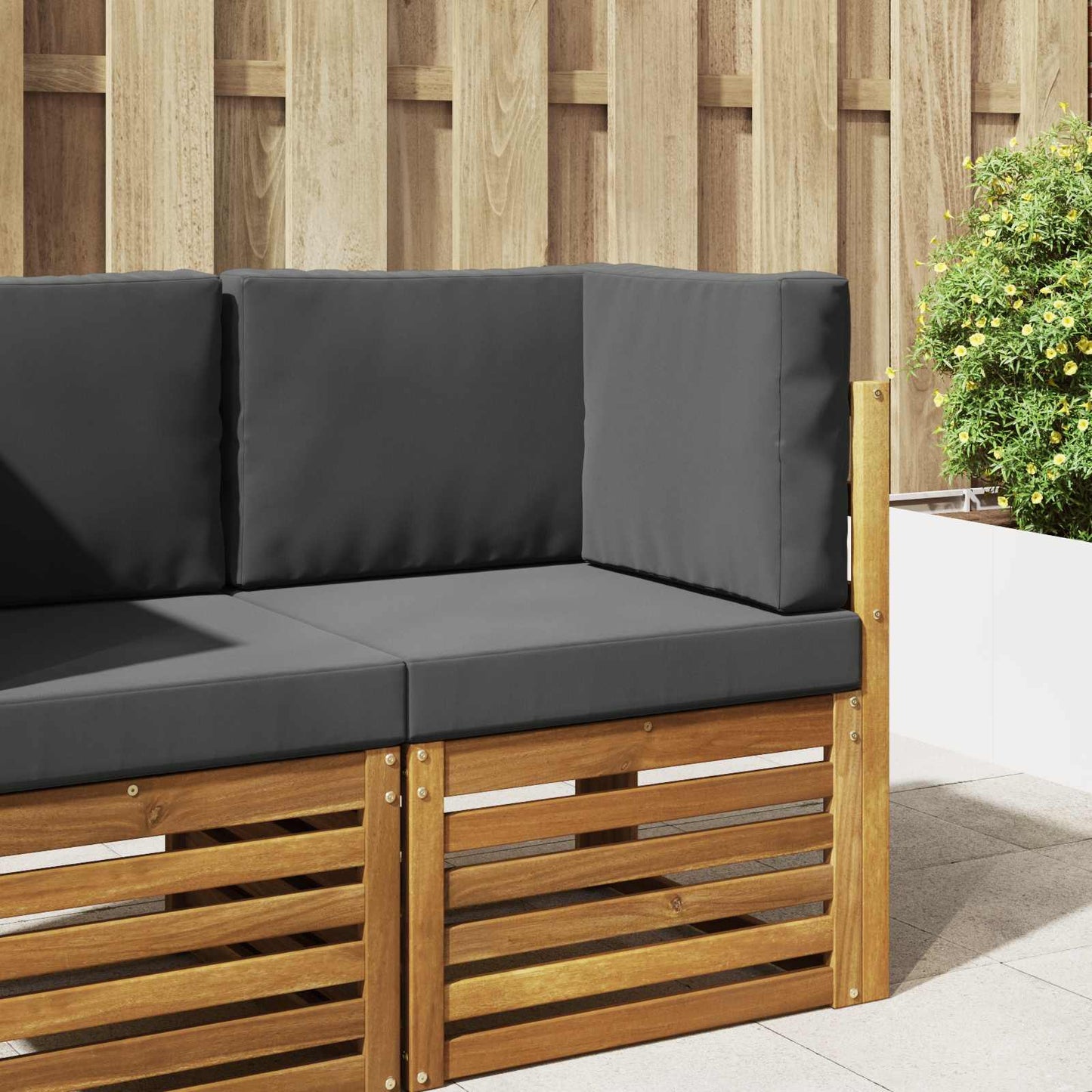 Cuscino per divano da esterno 3 pcs Antracite Poliestere