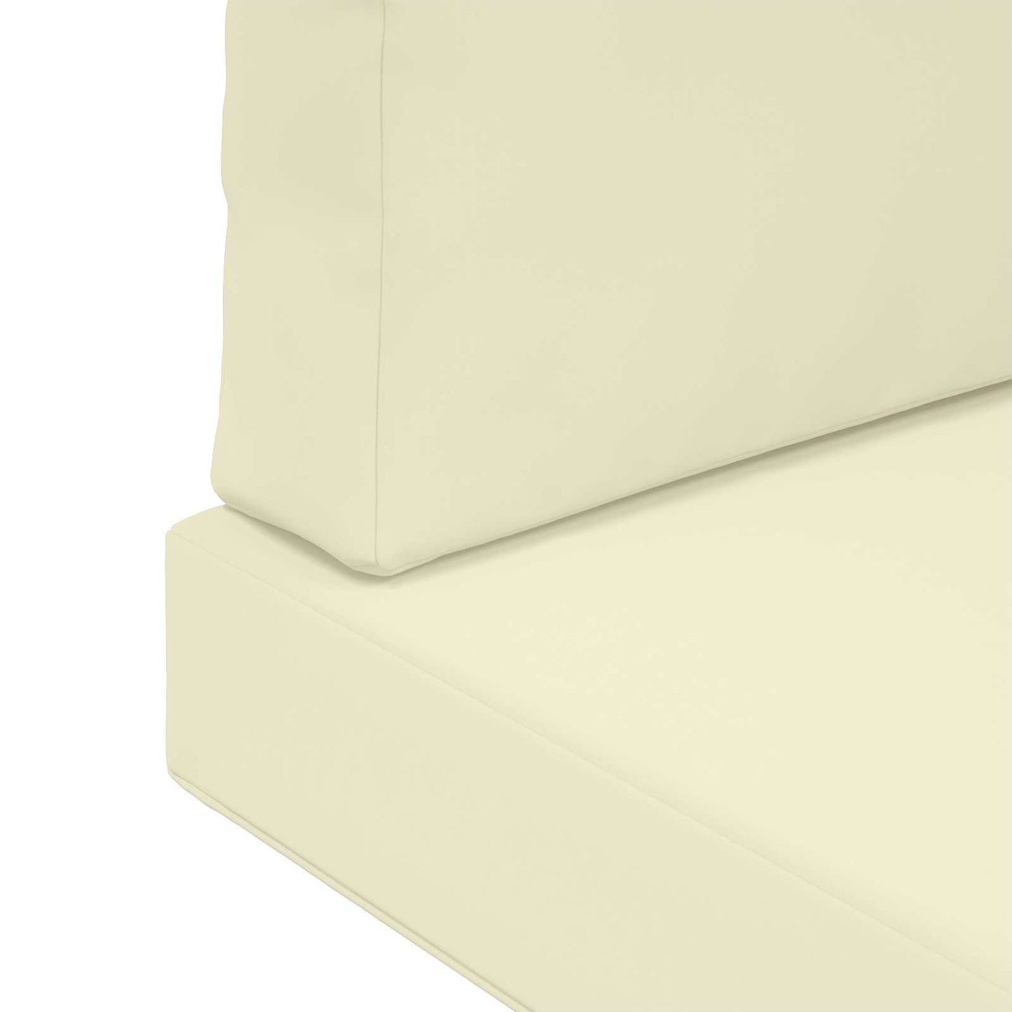 Cuscino per divano da esterno 3 pcs Crema Poliestere