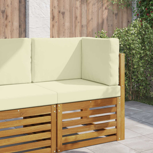 Cuscino per divano da esterno Poliestere Crema 60 x 60 cm - homemem39