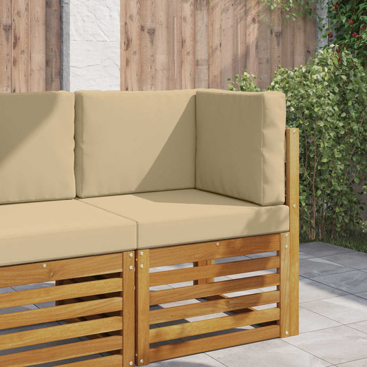 Cuscino per divano da esterno Poliestere Beige 60 x 60 cm - homemem39