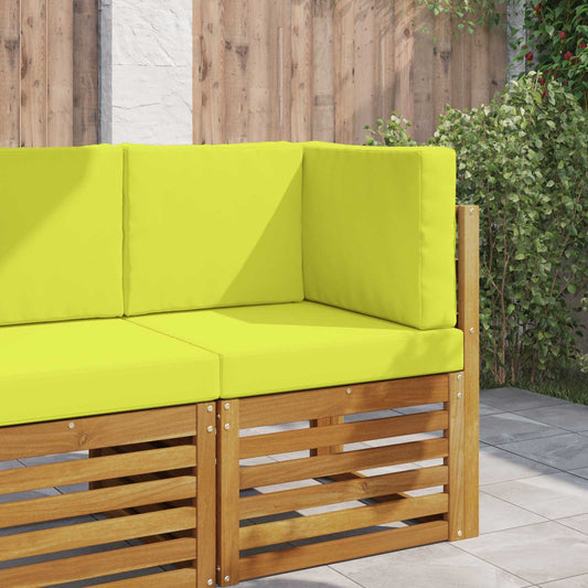 Cuscino per divano da esterno 3 pcs Verde Poliestere
