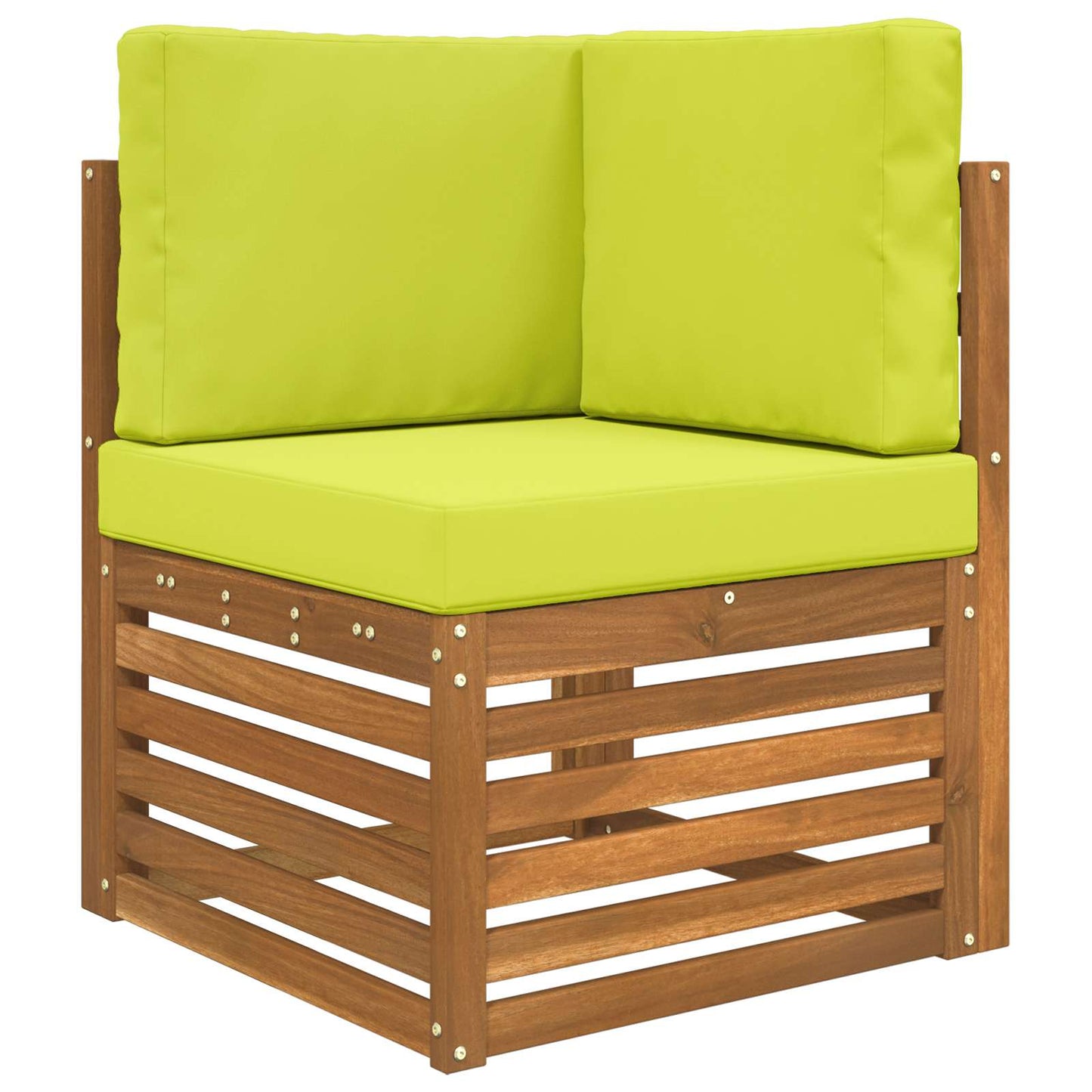 Cuscino per divano da esterno 3 pcs Verde Poliestere