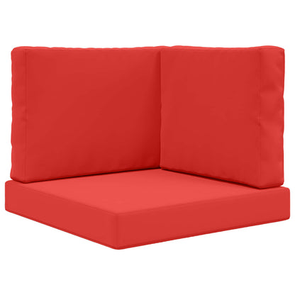 Cuscino per divano da esterno 3 pcs Rosso Poliestere