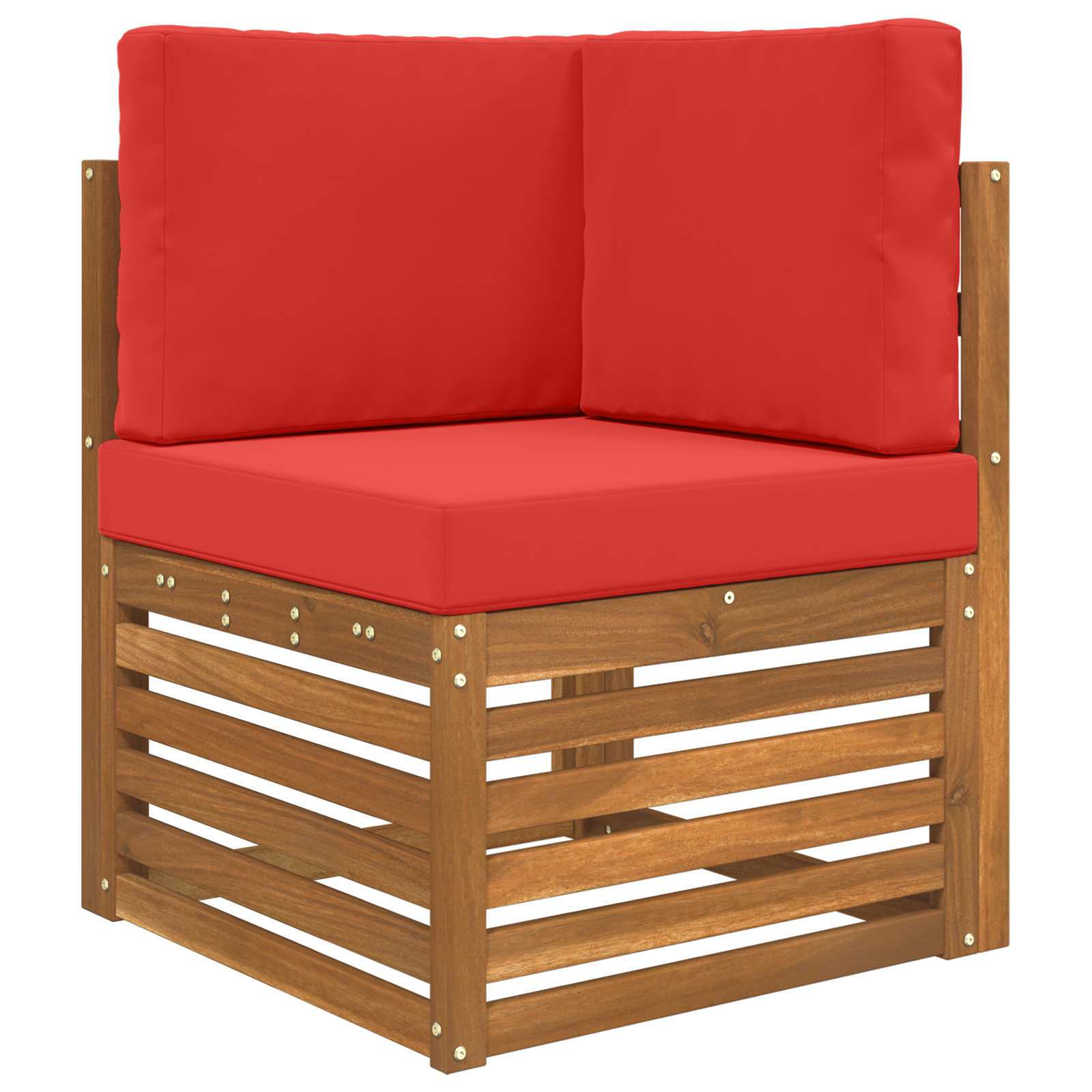 Cuscino per divano da esterno 3 pcs Rosso Poliestere | homemem39