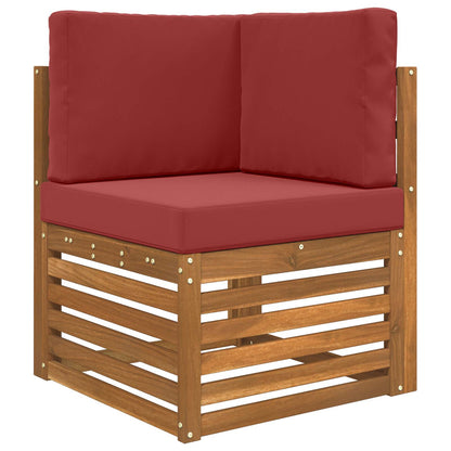 Cuscino per divano da esterno 3 pcs Rosso vino Poliestere