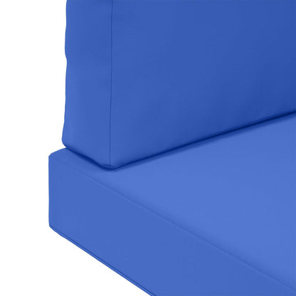 Cuscino per divano da esterno 3 pcs Blu Reale Poliestere