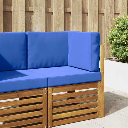 Cuscino per divano da esterno 3 pcs Blu Reale Poliestere