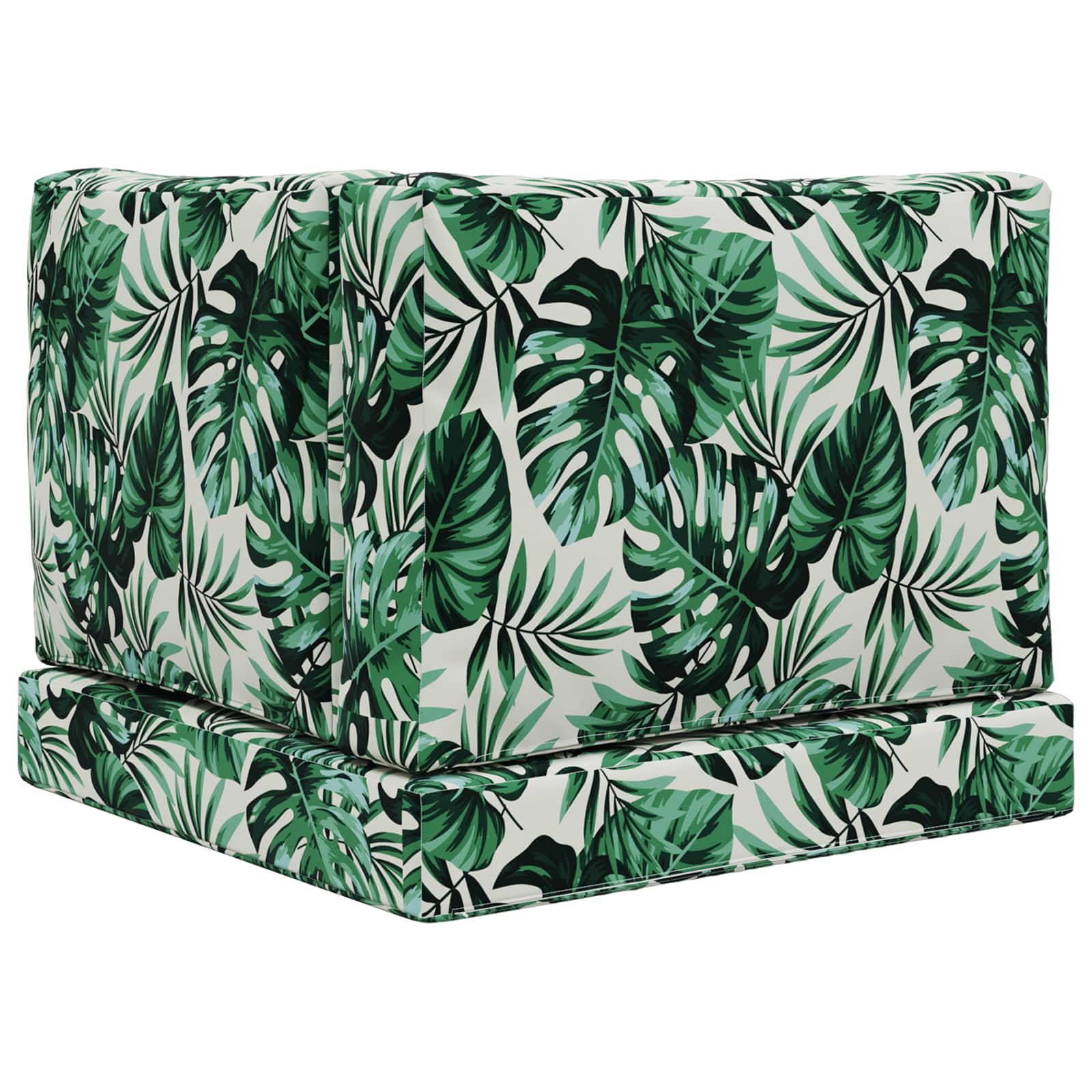 Cuscino per divano da esterno 3 pcs Motivo Foglia Poliestere | homemem39