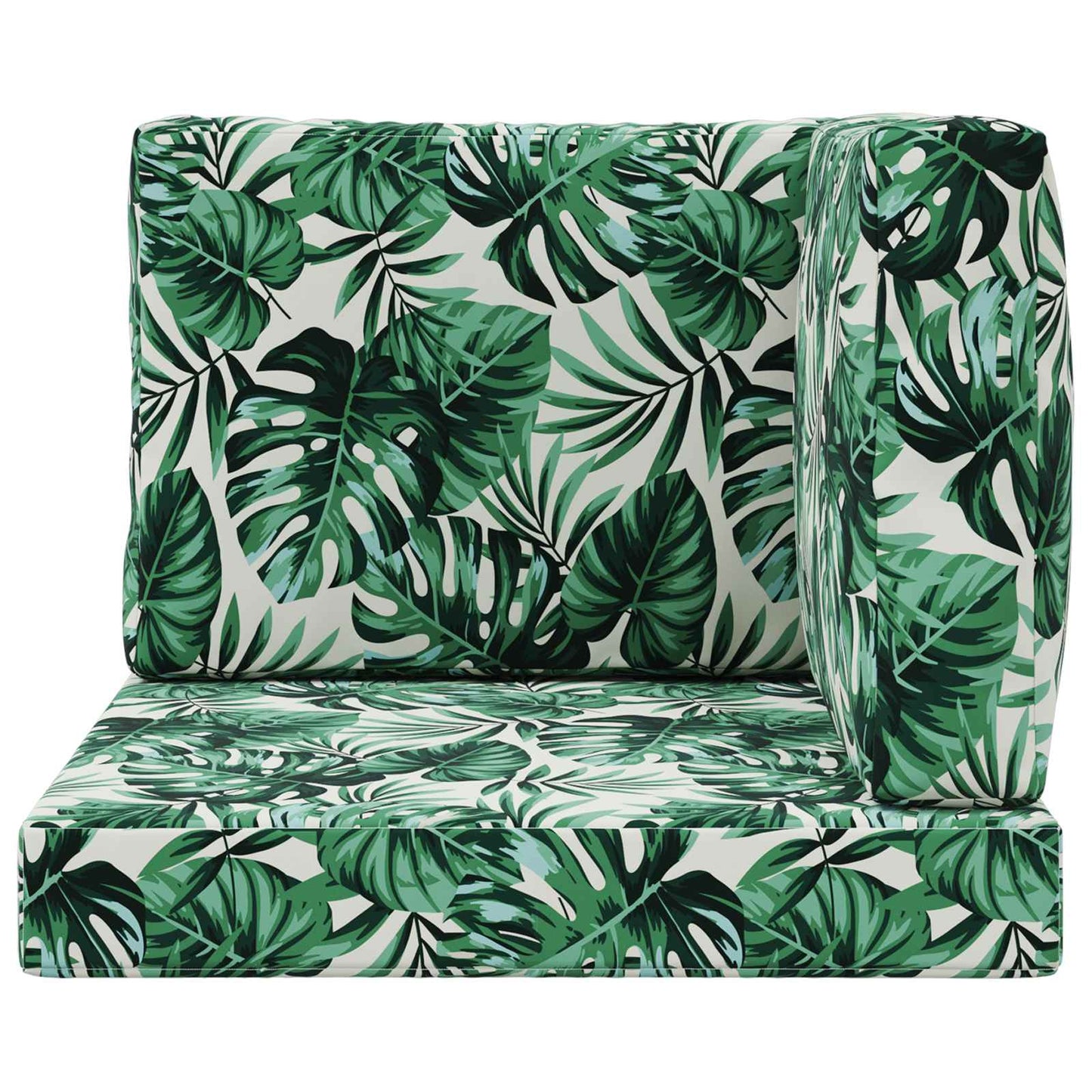 Cuscino per divano da esterno 3 pcs Motivo Foglia Poliestere | homemem39