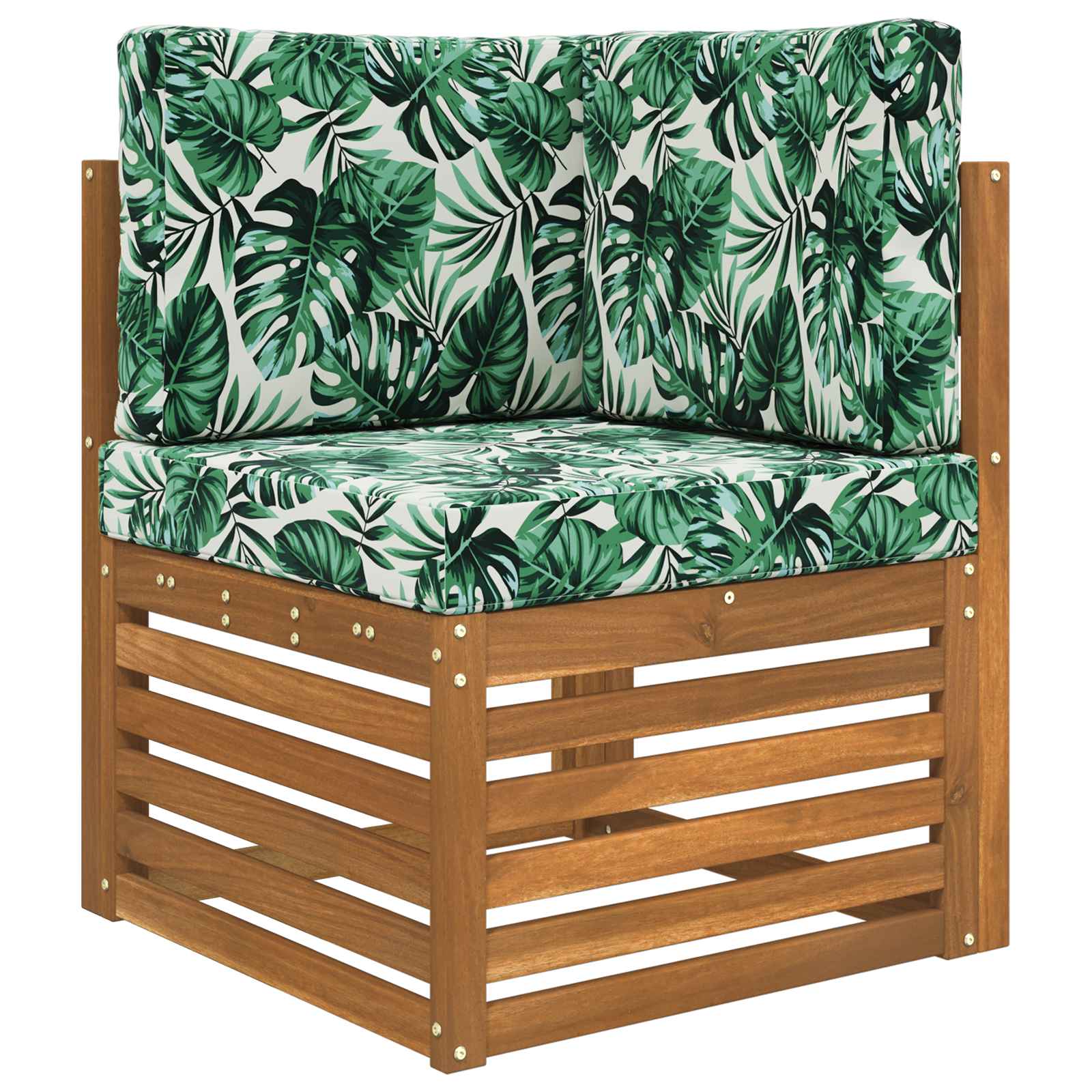 Cuscino per divano da esterno 3 pcs Motivo Foglia Poliestere | homemem39