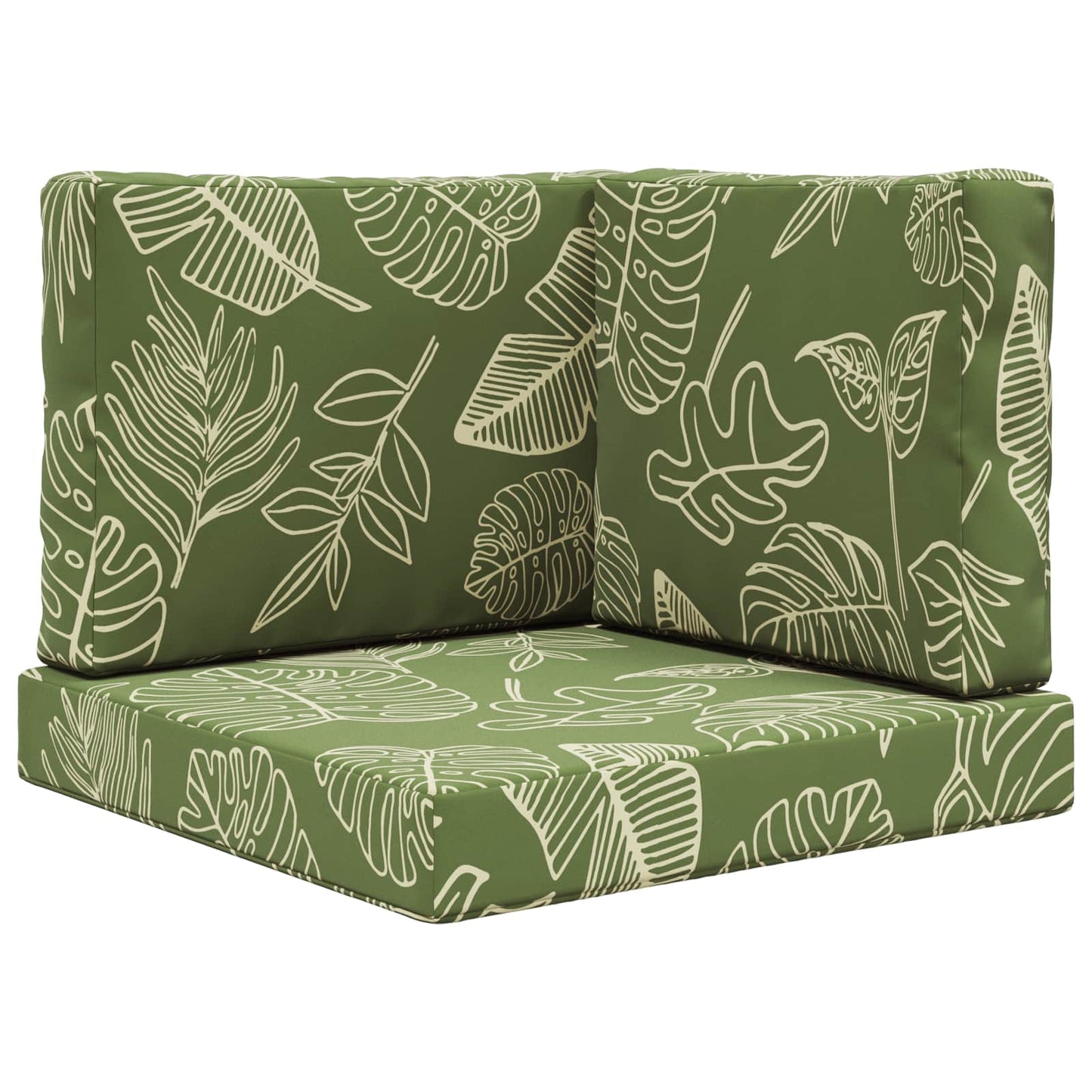 Cuscino per divano da esterno 3 pcs Design a foglia Poliestere