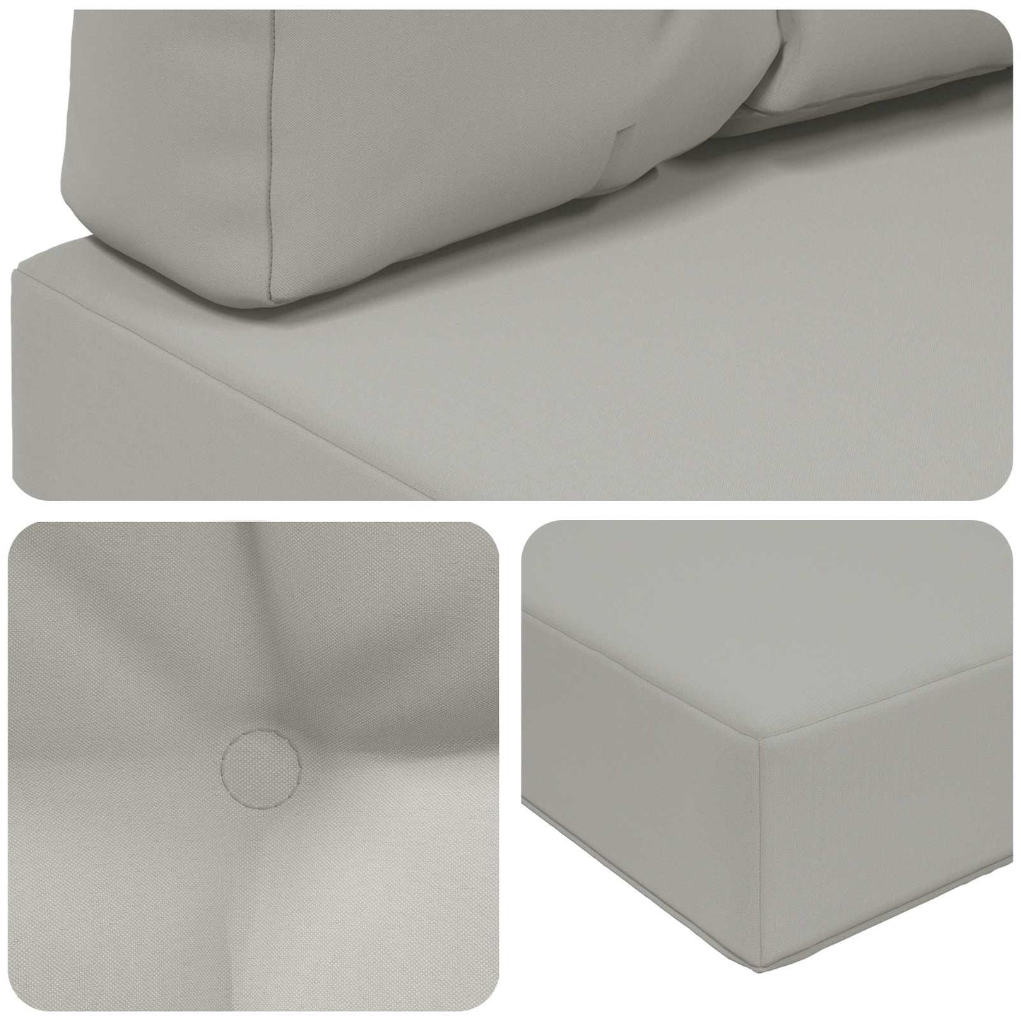 Cuscino per divano da esterno 3 pcs Grigio Poliestere | homemem39