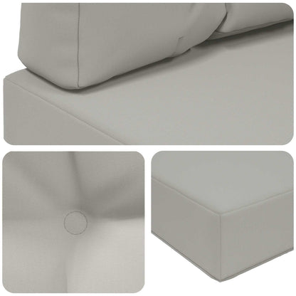 Cuscino per divano da esterno 3 pcs Grigio Poliestere | homemem39