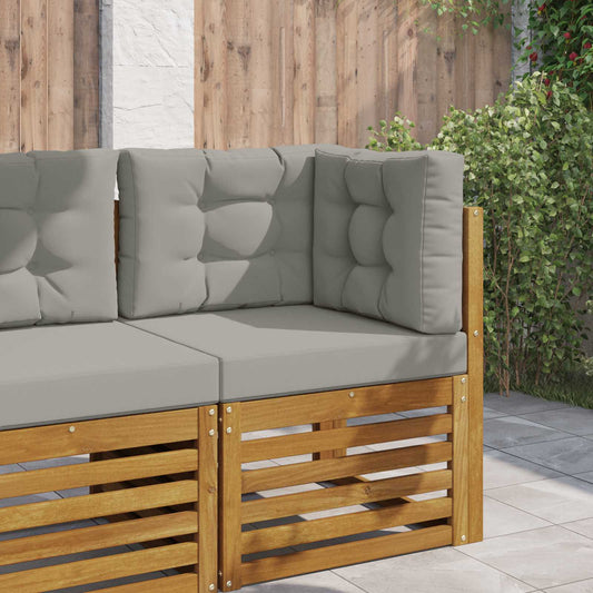 Cuscino per divano da esterno Poliestere Grigio 60 x 60 cm - homemem39