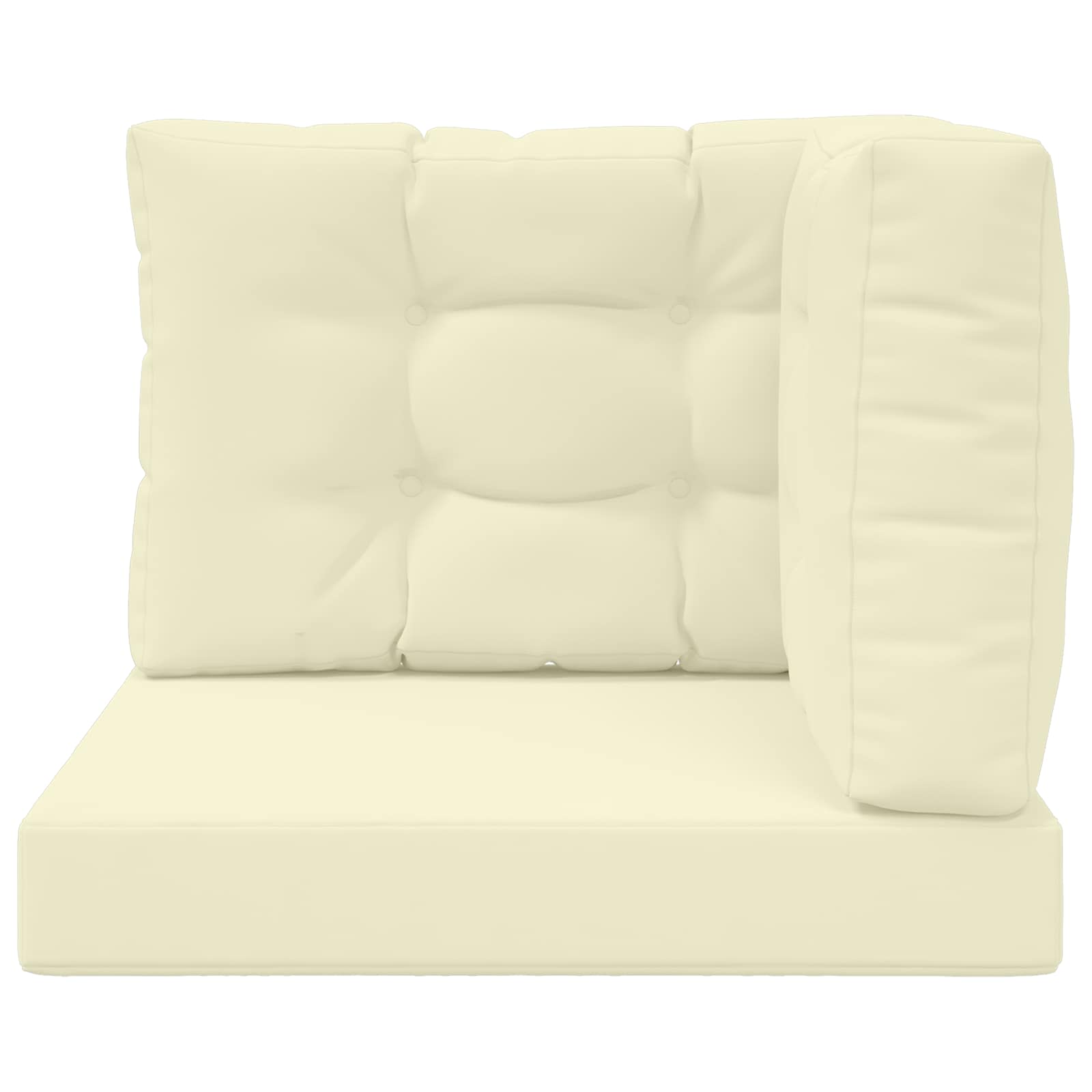 Cuscino per divano da esterno 3 pcs Crema Poliestere | homemem39