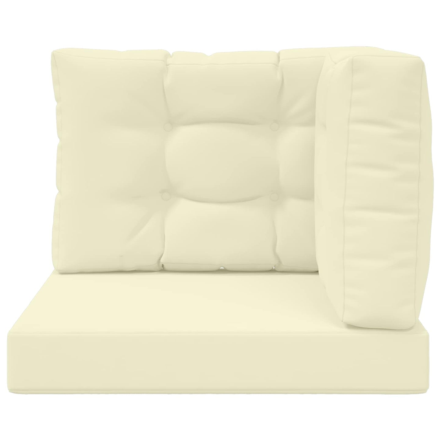 Cuscino per divano da esterno 3 pcs Crema Poliestere