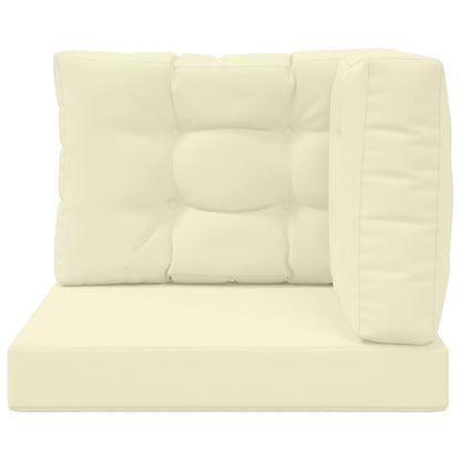 Cuscino per divano da esterno 3 pcs Crema Poliestere
