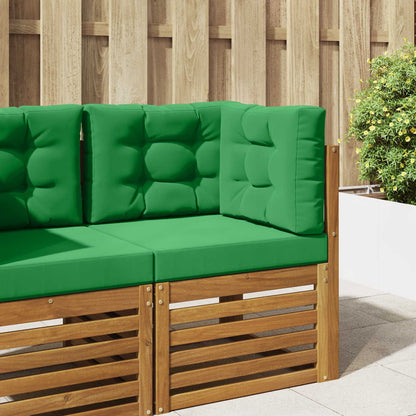 Cuscino per divano da esterno 3 pcs Verde Poliestere