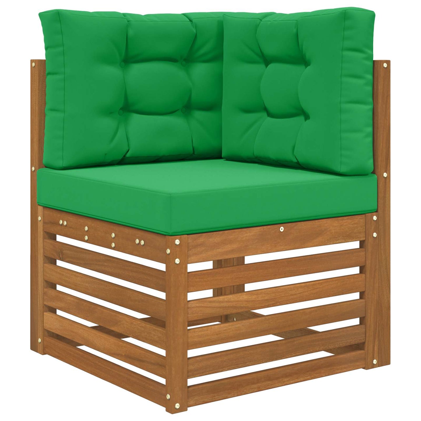 Cuscino per divano da esterno 3 pcs Verde Poliestere