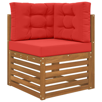 Cuscino per divano da esterno 3 pcs Rosso Poliestere | homemem39