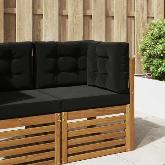 Cuscino per divano da esterno Poliestere Nero 60 x 60 cm - homemem39