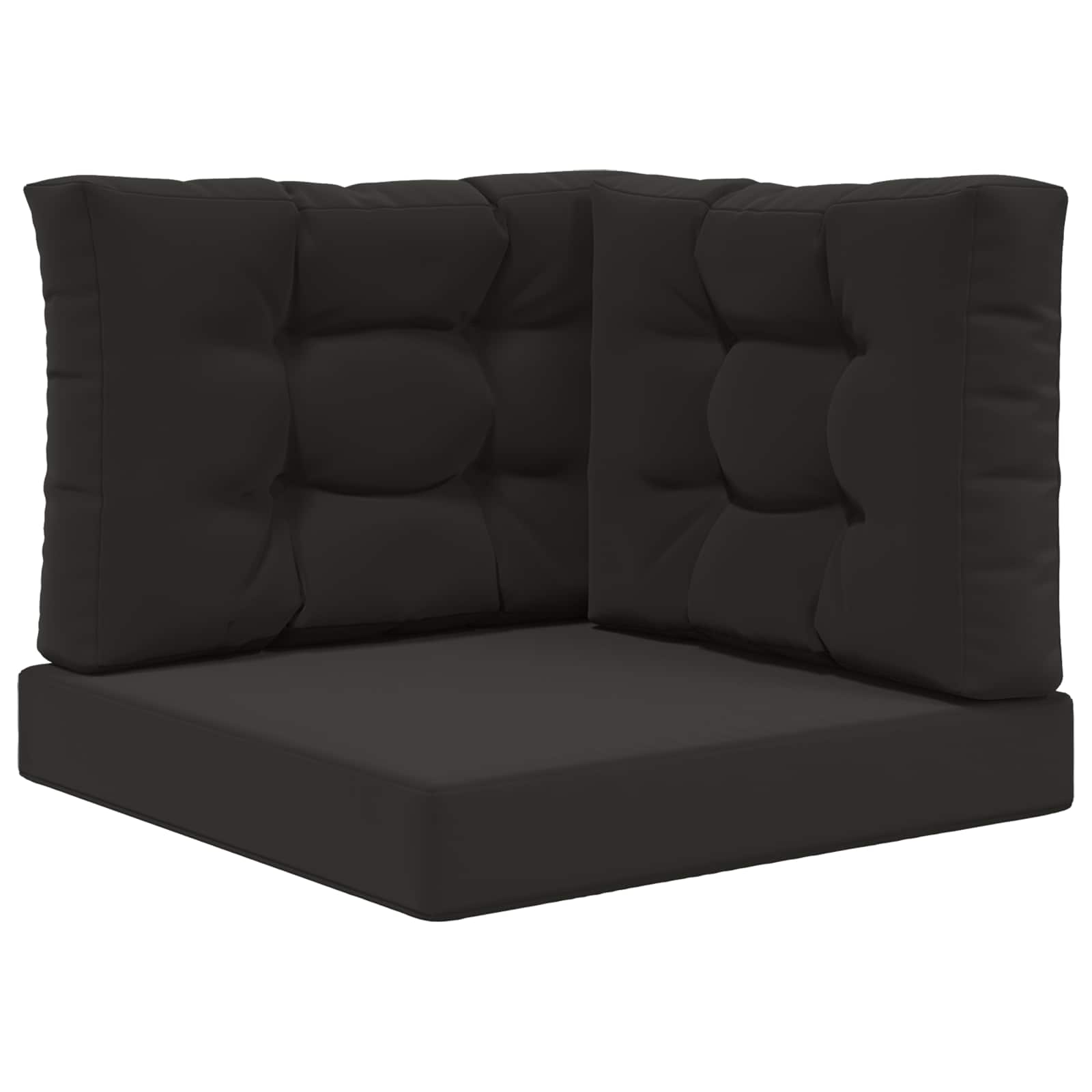 Cuscino per divano da esterno 3 pcs Nero Poliestere | homemem39