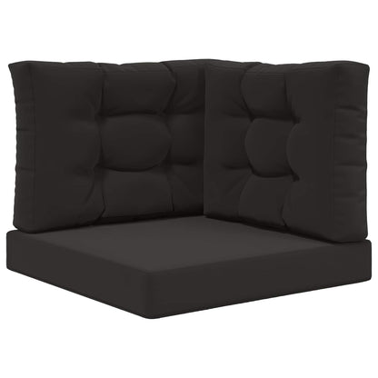 Cuscino per divano da esterno 3 pcs Nero Poliestere | homemem39