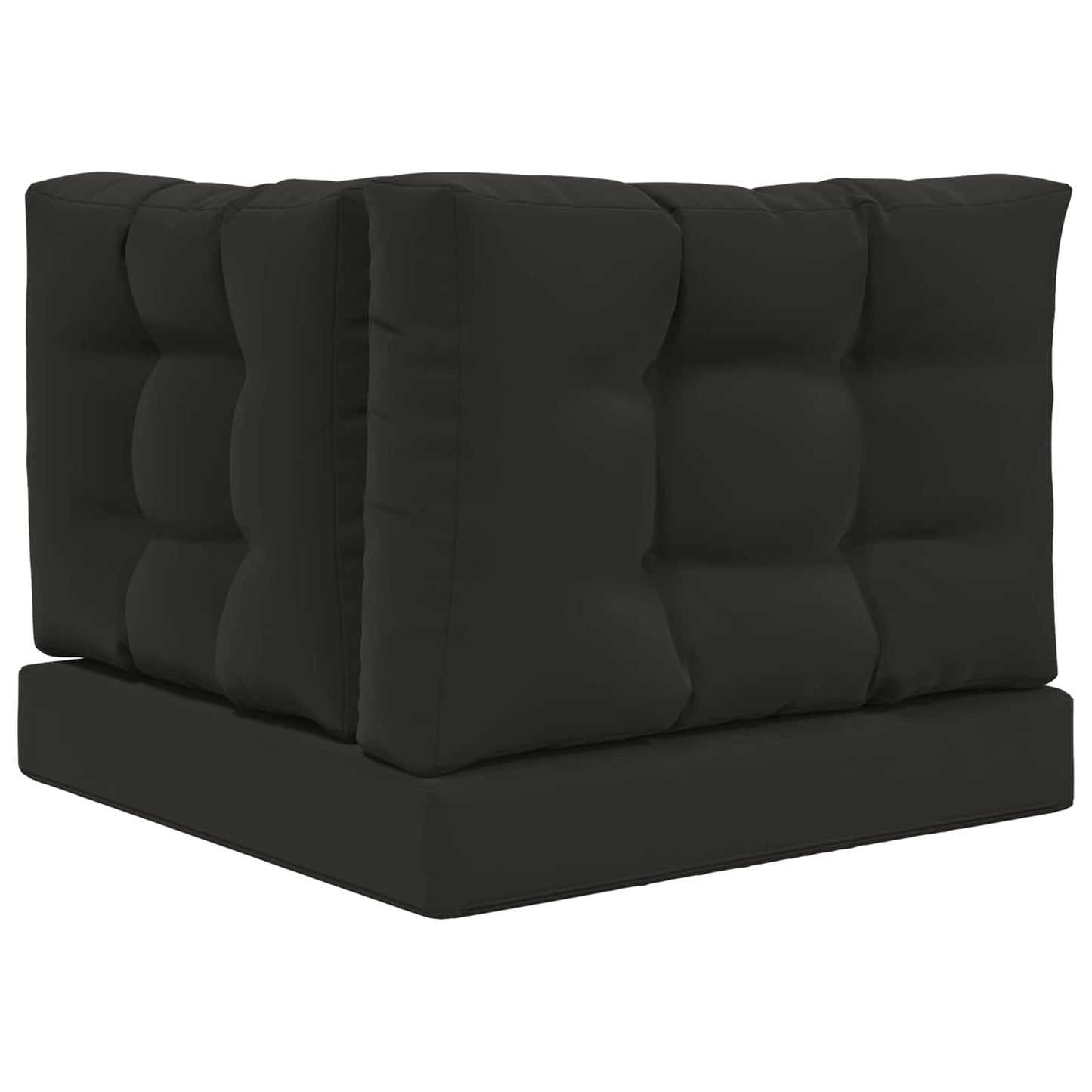 Cuscino per divano da esterno 3 pcs Nero Poliestere