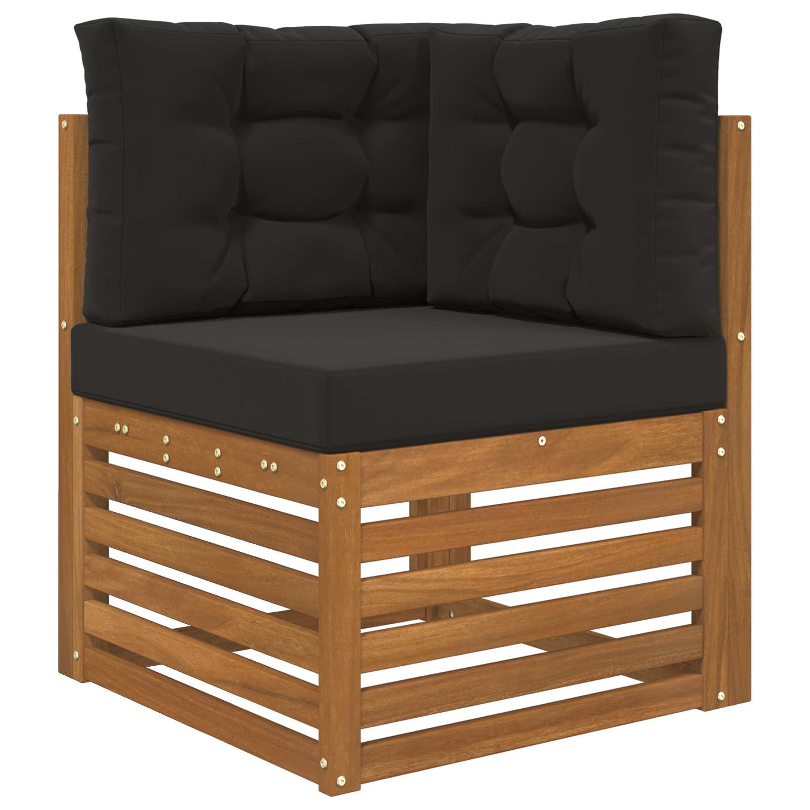 Cuscino per divano da esterno 3 pcs Nero Poliestere | homemem39