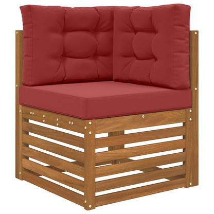Cuscino per divano da esterno 3 pcs Rosso vino Poliestere | homemem39
