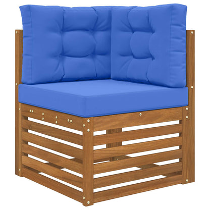 Cuscino per divano da esterno 3 pcs Blu Reale Poliestere