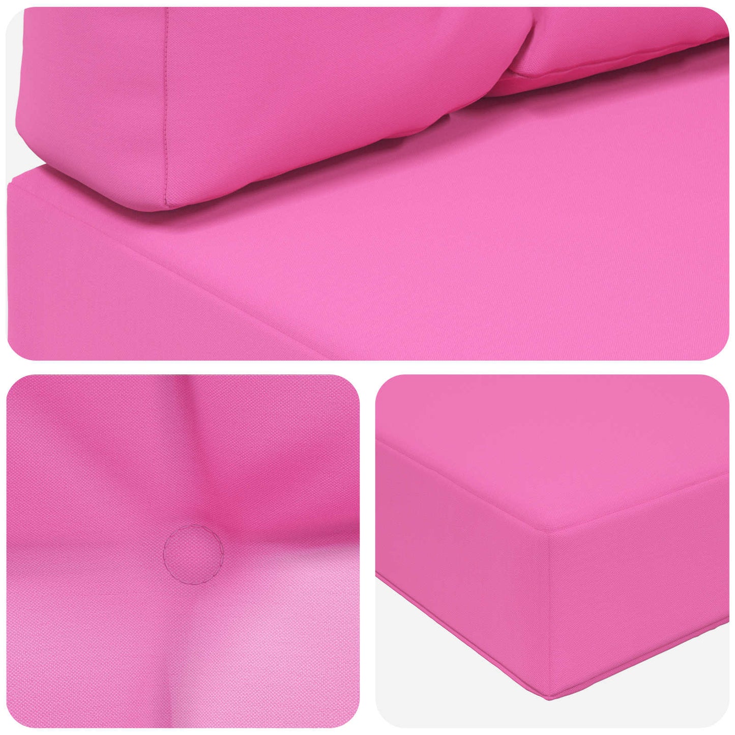 Cuscino per divano da esterno 3 pcs Rosa Poliestere | homemem39
