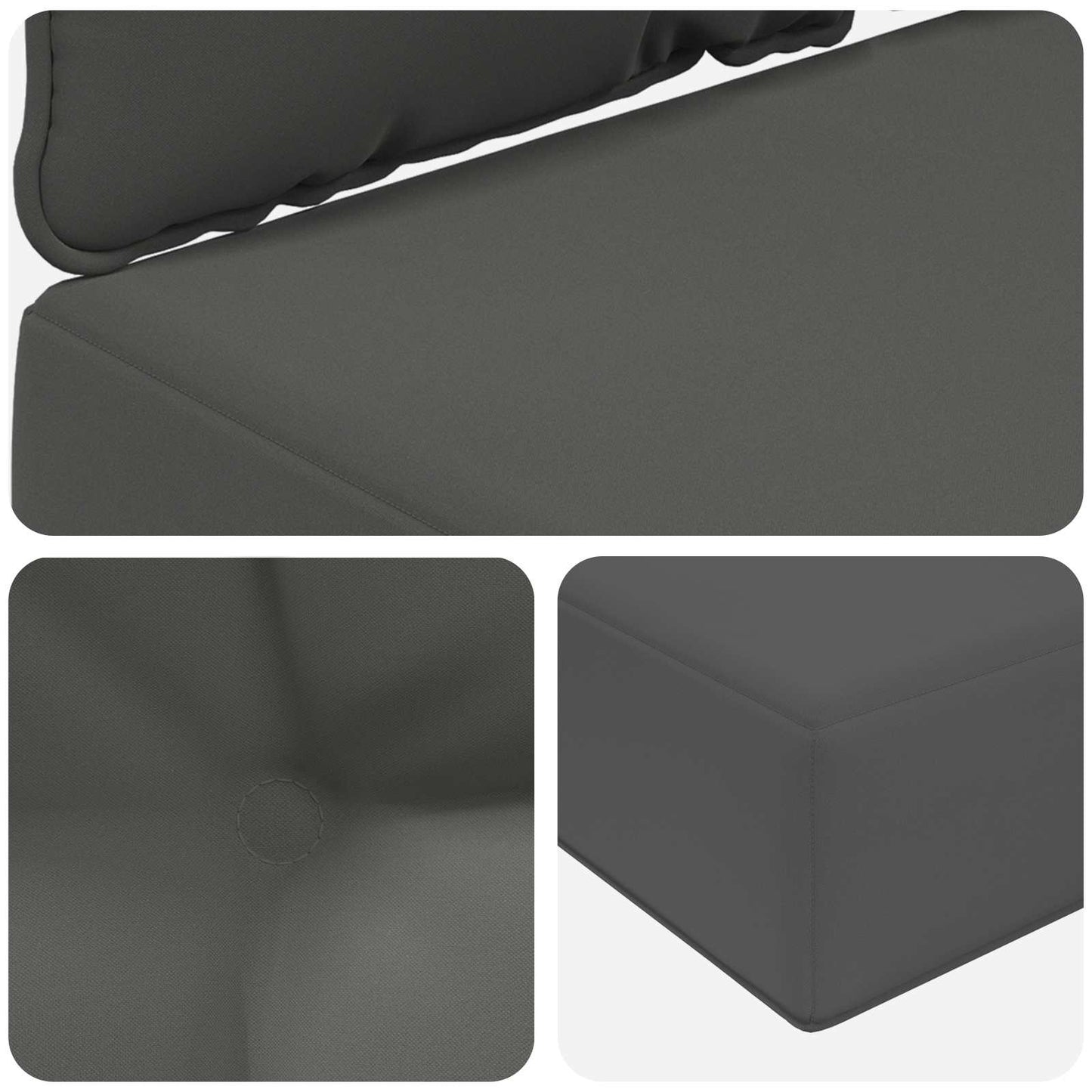 Cuscino per divano da esterno 2 pcs Antracite Poliestere