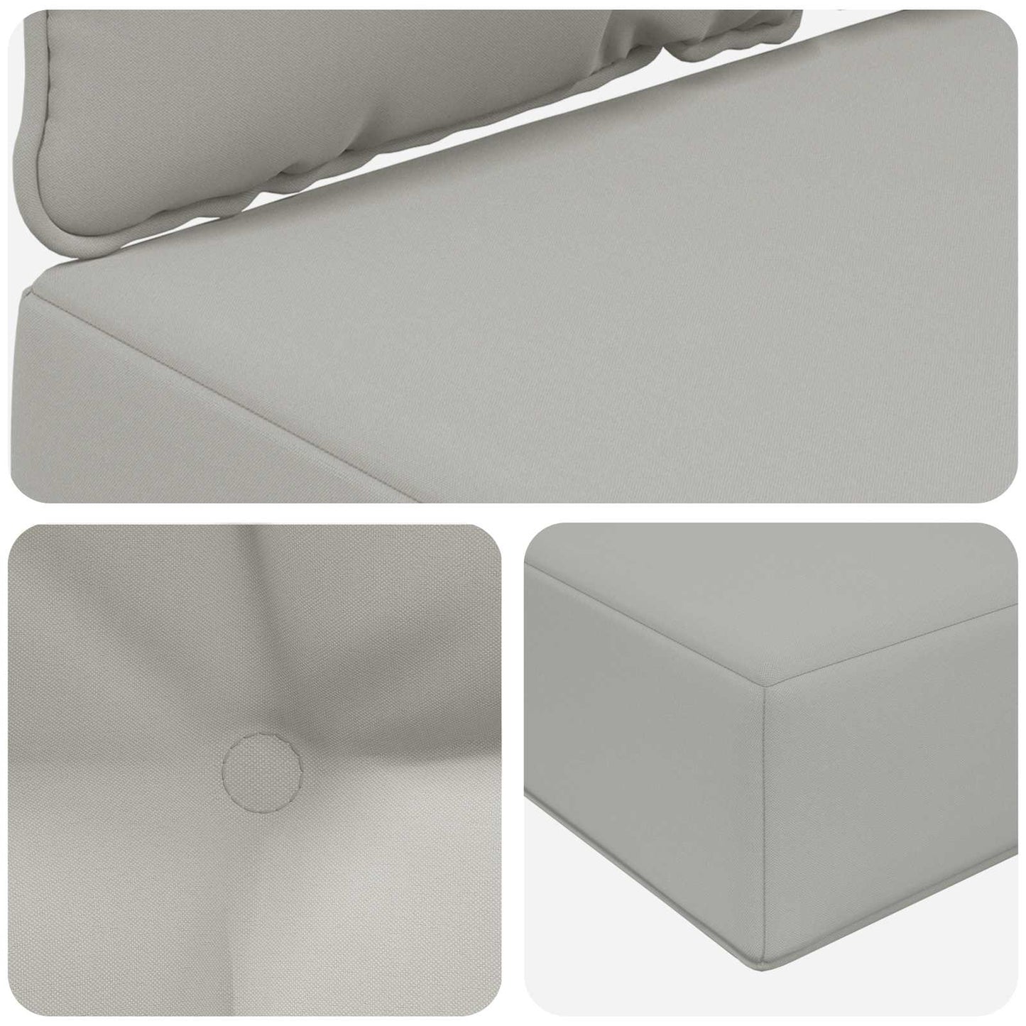 Cuscino per divano da esterno 2 pcs Grigio Poliestere